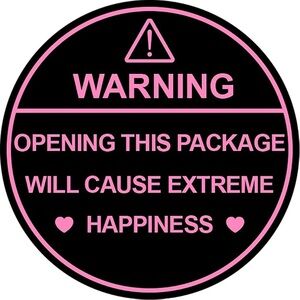 Custom made 60 count warning label stickers